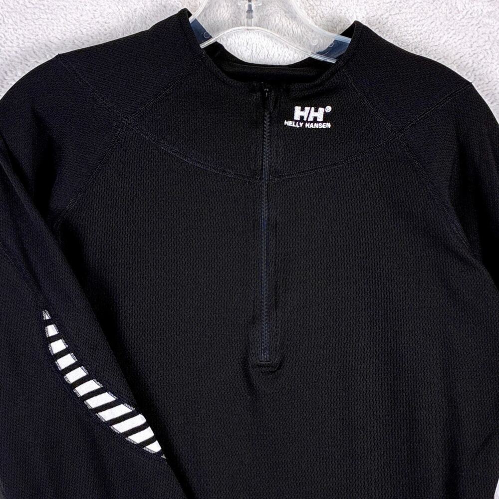 Helly Hansen Base Layer Mens XL Black White Lifa Shirt Performance Outdoor